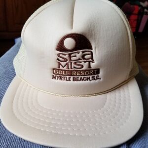 Sea Mist Golf Resort Myrtle Beach golf snapback hat beige